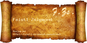 Feistl Zsigmond névjegykártya