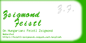 zsigmond feistl business card